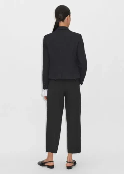 Sale ME+EM Textured Weave Boucl Trouser Co-Ord Black