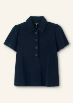 Clearance ME+EM Towelling Polo Top Navy