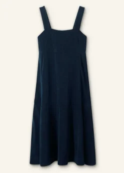 Discount ME+EM Towelling Sleeveless Midi Dress Navy