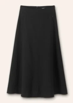Online ME+EM Travel Tailoring A-Line Midi Skirt Black