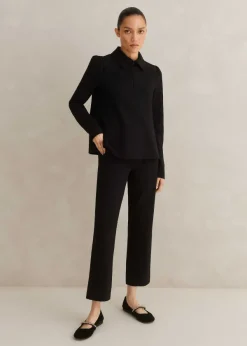 Clearance ME+EM Travel Tailoring Crop Trouser Co-Ord Black