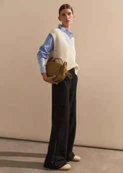 Hot ME+EM Travel Tailoring Flared Cargo Trouser Black