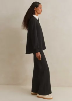 Outlet ME+EM Travel Tailoring Kick-Flare Trouser Co-Ord Black