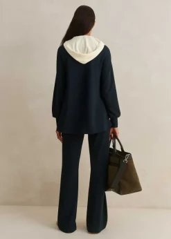Outlet ME+EM Travel Tailoring Kick-Flare Trouser Co-Ord Blue