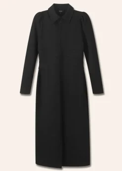Hot ME+EM Travel Tailoring Midi Shirt Dress Black