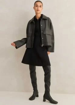 Clearance ME+EM Travel Tailoring Military Mini Dress Black