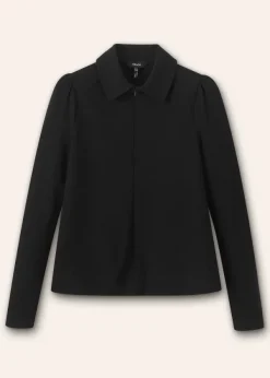 ME+EM Travel Tailoring Shirt Collar Swing Top Black