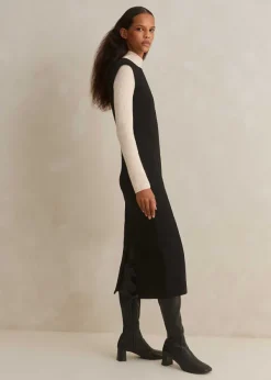 Online ME+EM Travel Tailoring Sleeveless Pencil Dress Black