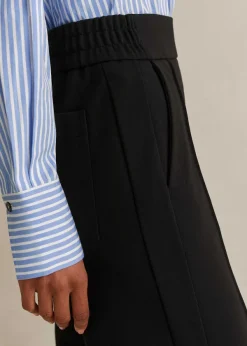 ME+EM Travel Tailoring Turn-Up Straight Leg Trouser Black