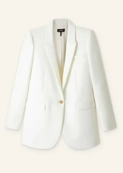 Sale ME+EM Tux Bracelet Sleeve Blazer Fresh White