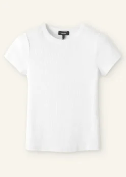Online ME+EM Ultimate Fitted Rib Crew Neck Tee Bright White