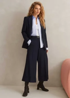 Outlet ME+EM Wool - Blend Exaggerated Crop Trouser Suit Blue