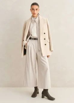 Outlet ME+EM Wool-Blend Blazer Coat Butter